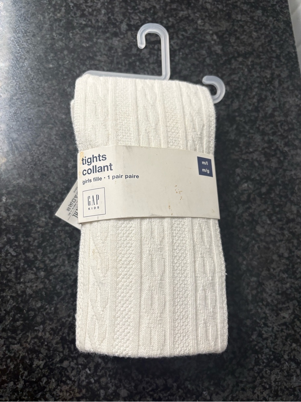 Gap girls creme tights sz 7-10 years NWT ret $45